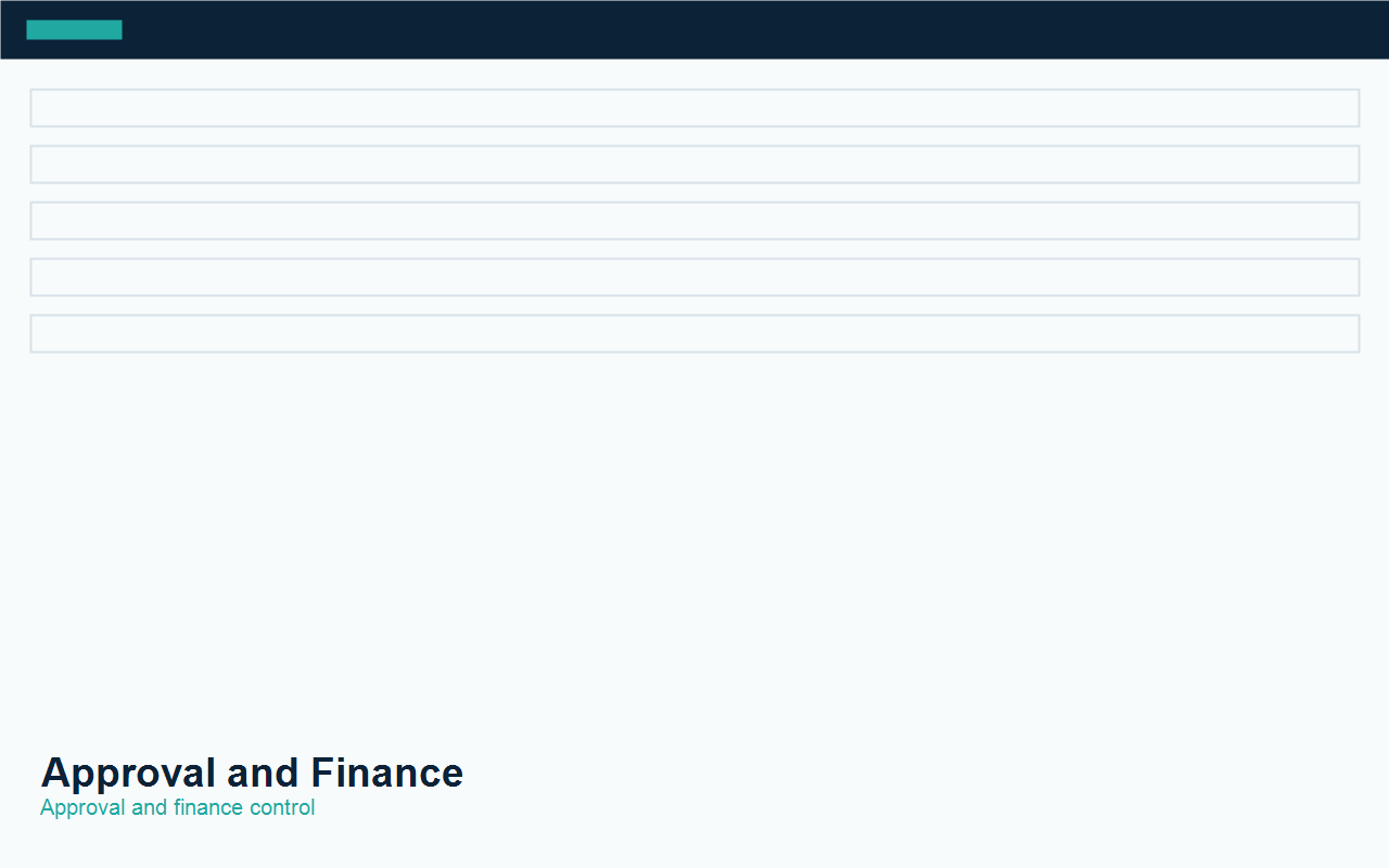 Approval / Finance placeholder screenshot